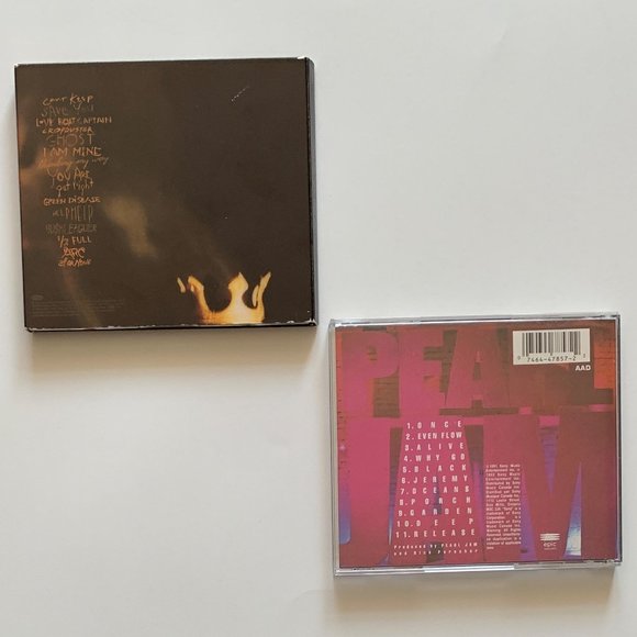Pearl Jam - Ten (CD, 1991) & Riot Act (CD, 2002) Epic Records - Picture 2 of 4